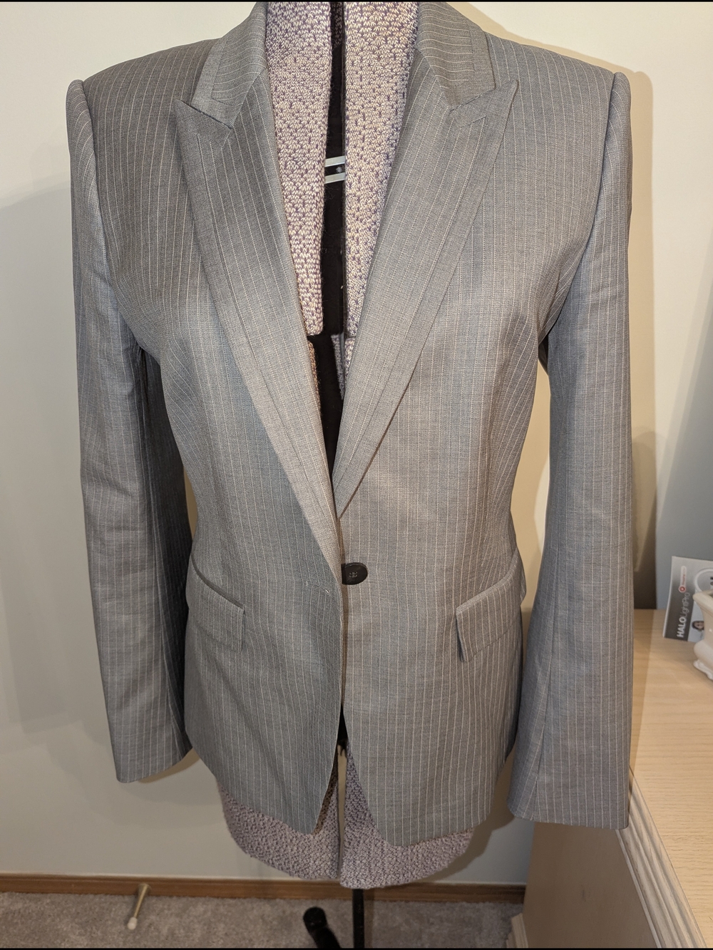 Boss Gray Pinstripe Women's Blazer